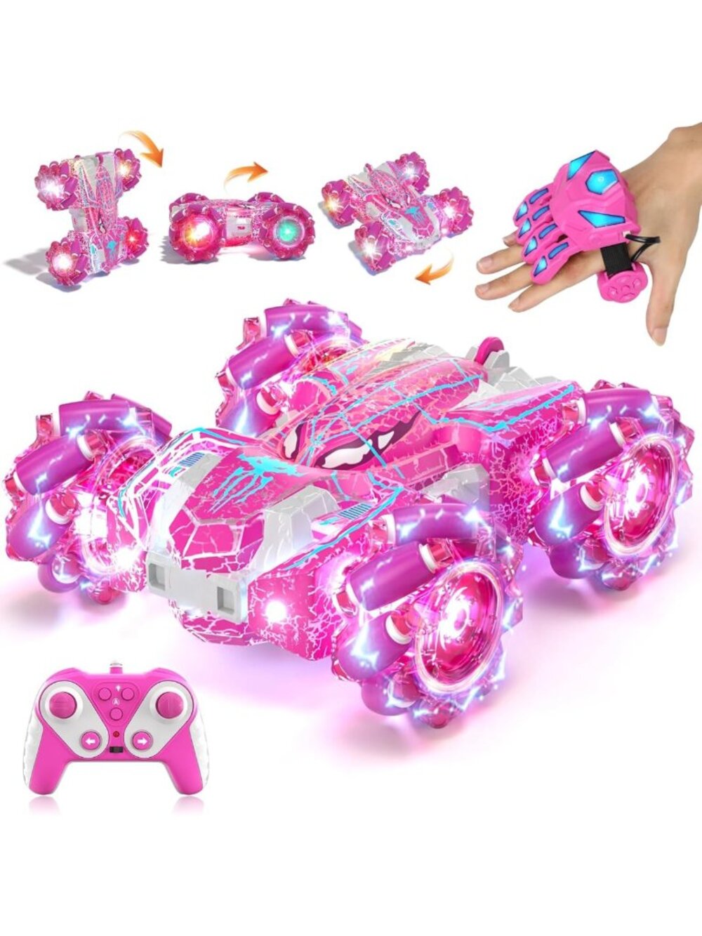 Remote Control Spider Toy for Kids, Gesture Sensing, Double-Sided Stunt Car